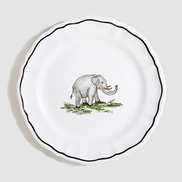 Animaux de la Savane Dessert/Side Plate, Elephant – Z.d.G. by Zoë