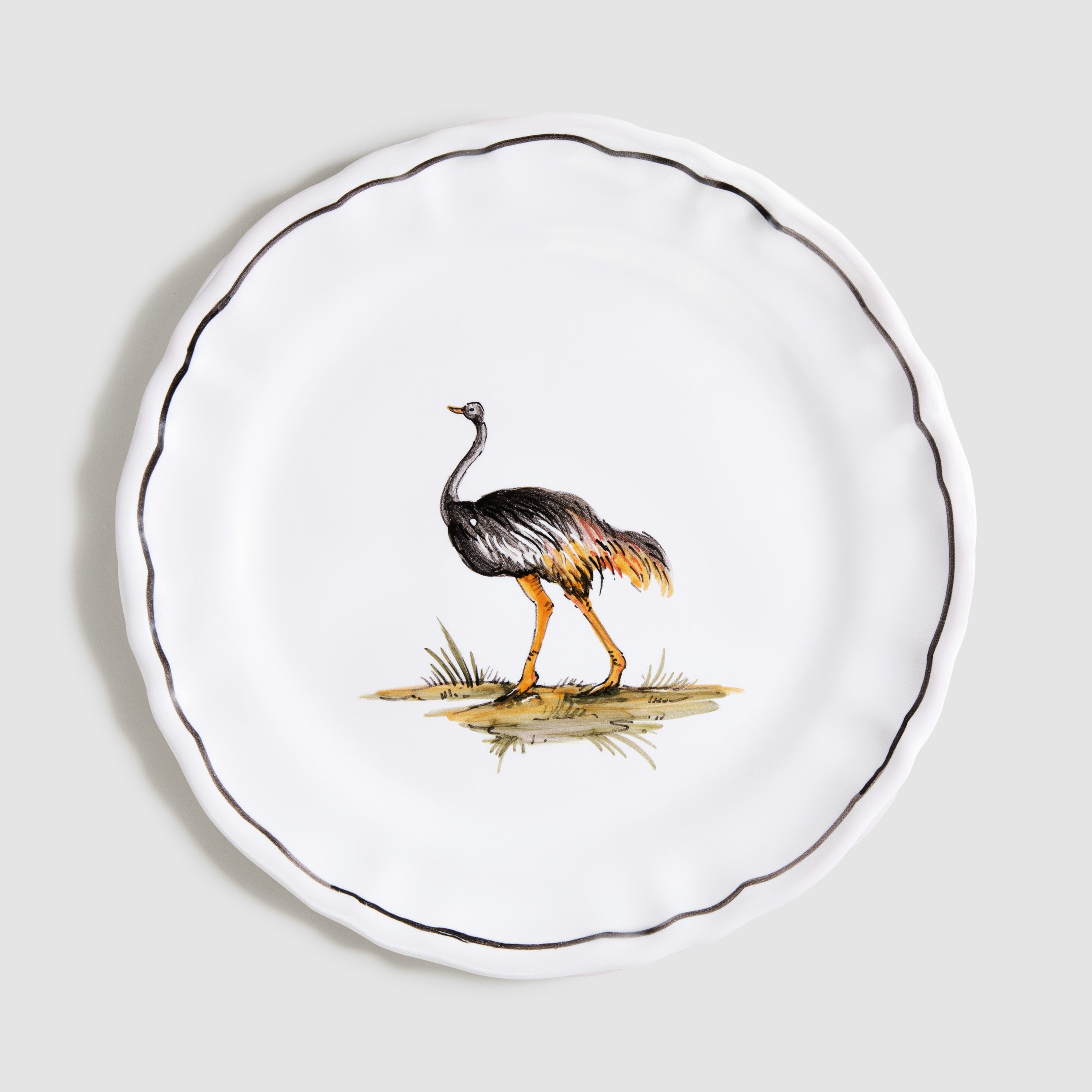 Animaux de la Savane Dessert/Side Plate, Ostrich