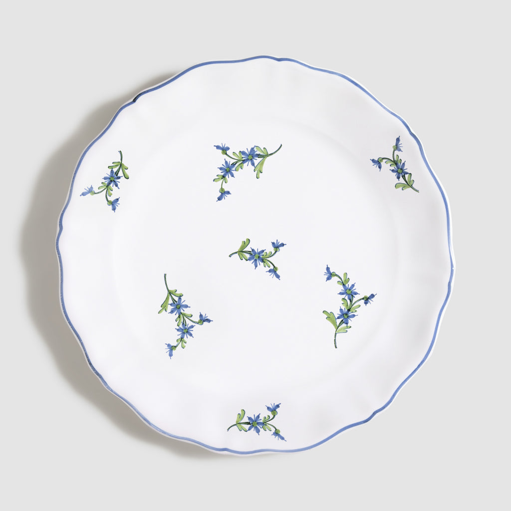 Les Bleuets Salad Plate, Blue and Green