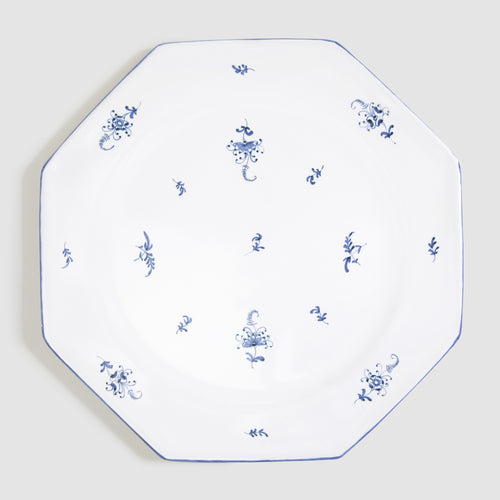 Brindille Large Dinner Plate, Blue Moustiers