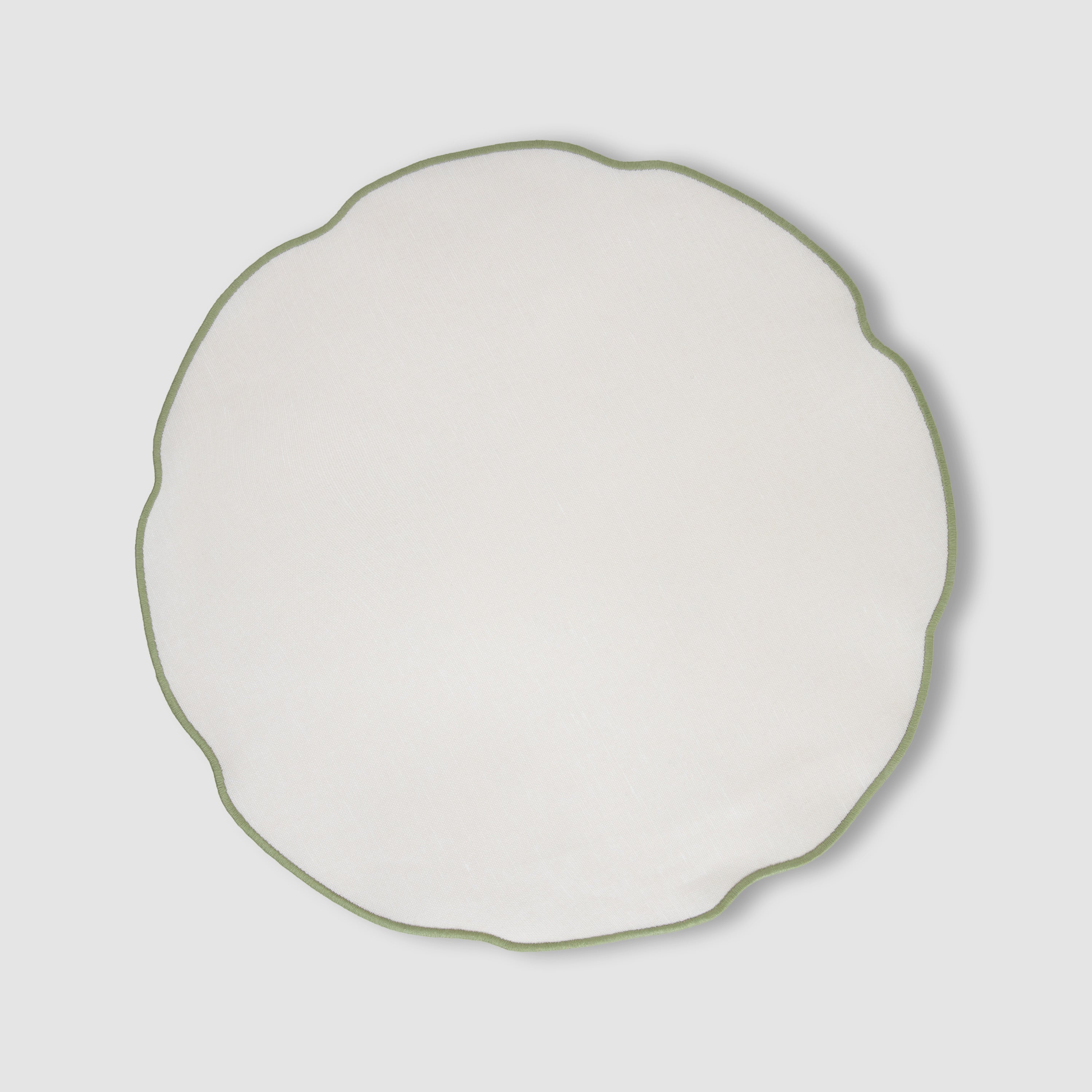Coated White Linen Placemat, Pistache