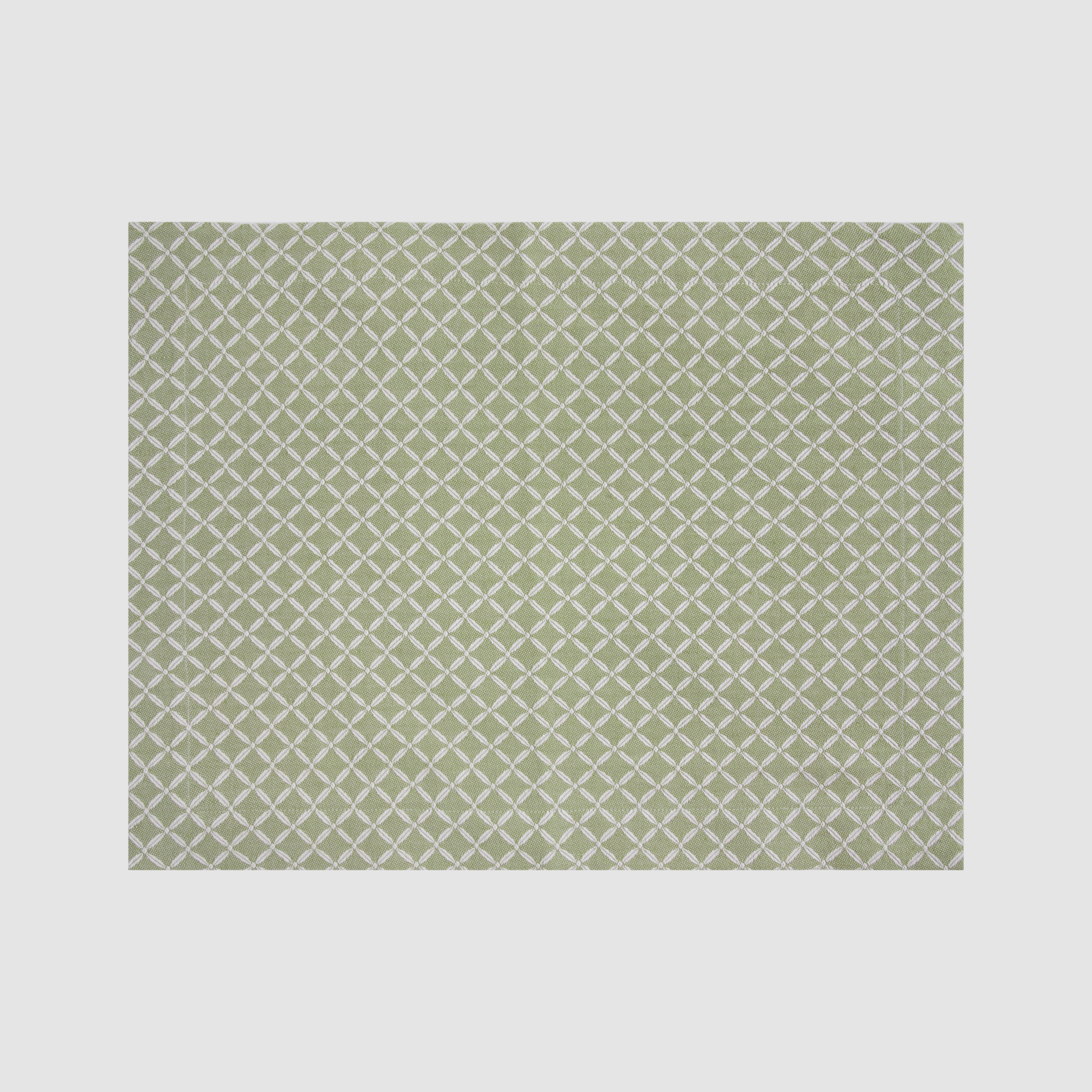 Treillis RectangularJacquard Placemat, Pistache