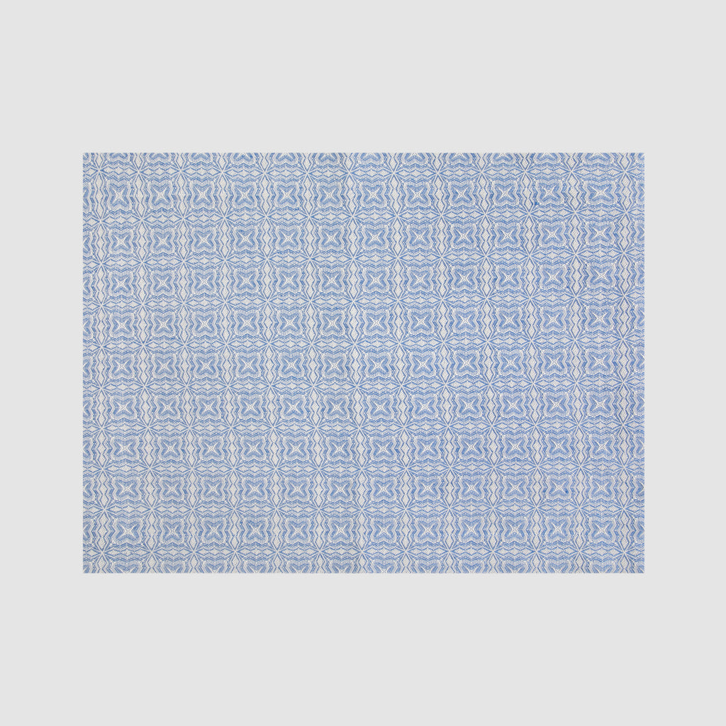 Étoile Rectangular Jacquard Placemat, Bleu Égyptien
