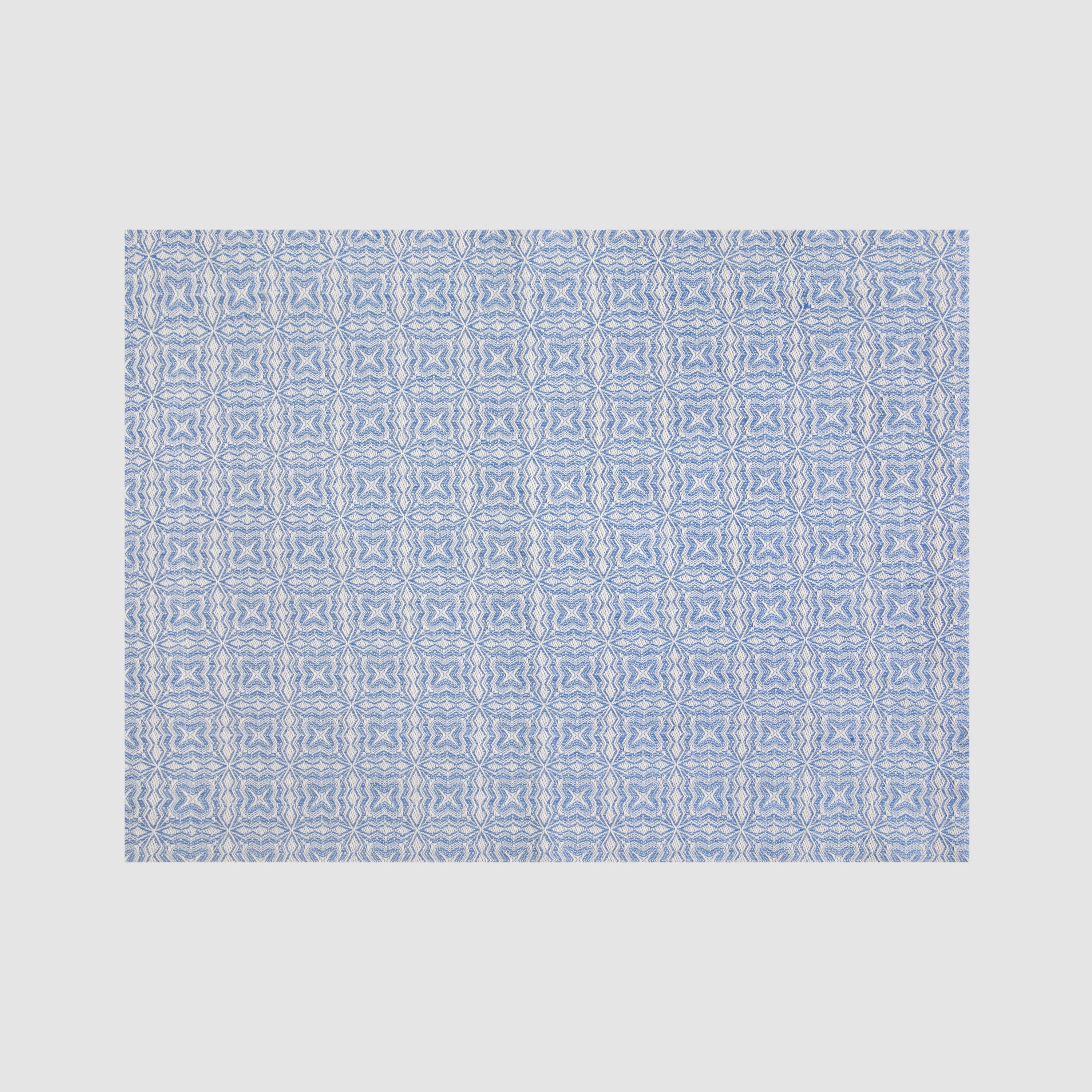 Étoile Rectangular Jacquard Placemat, Bleu Égyptien