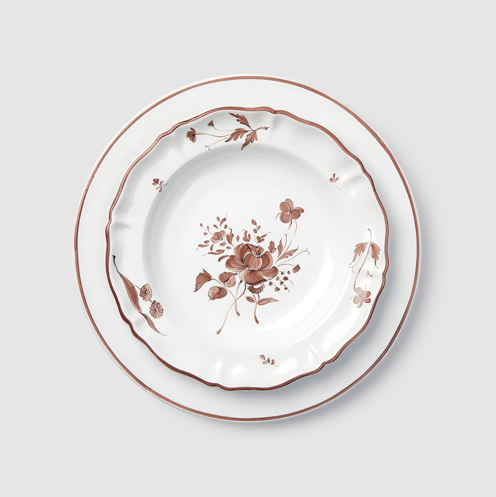 Camaieu Pasta/Soup Bowl, Chocolat with L'Horizon Dinner Plate