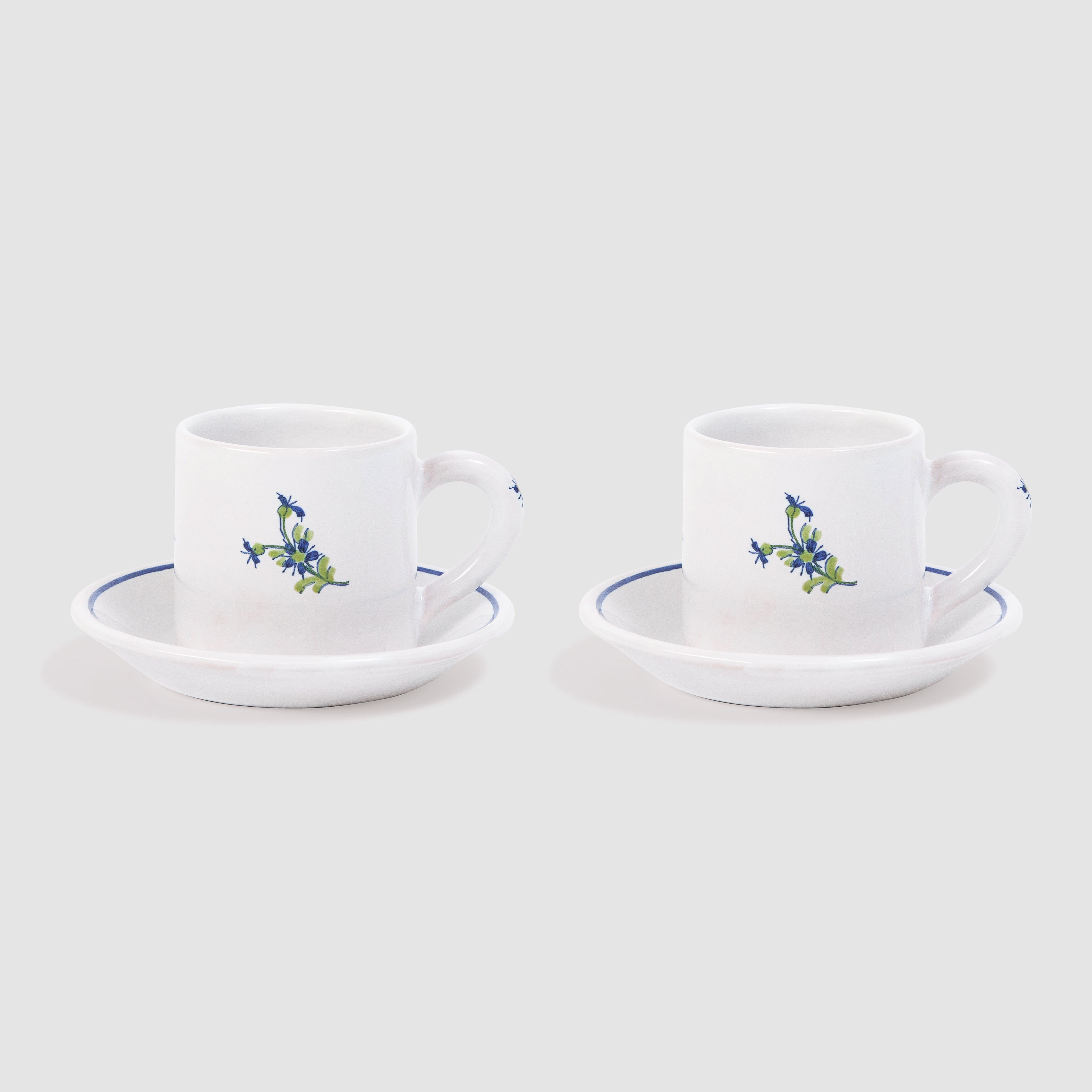 espresso cup-and-saucer porcelain set