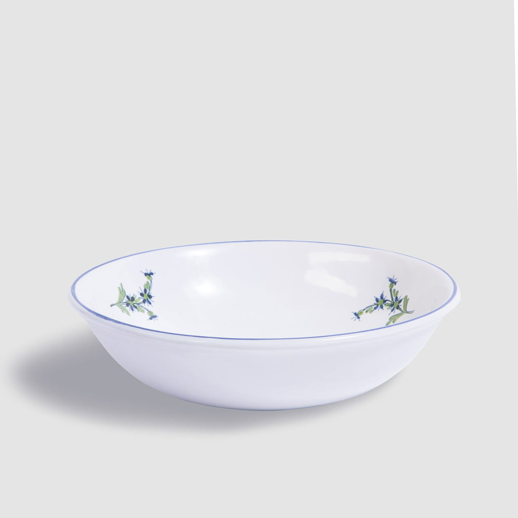 Les Bleuets Round Bowl, Blue and Green