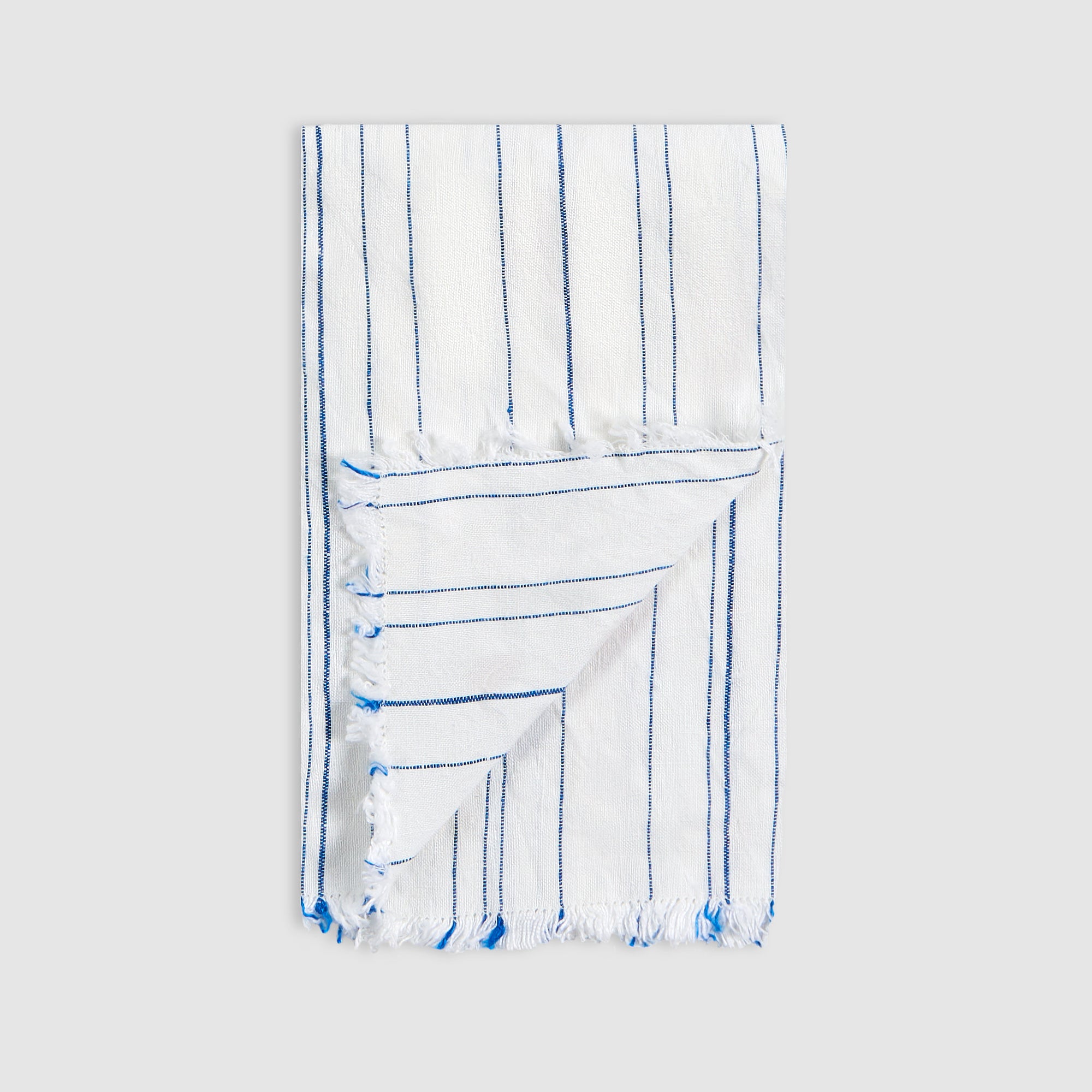 Greta White and Cobalto Blue Napkin