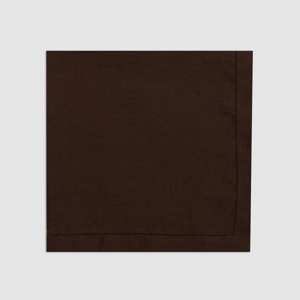Pulled Thread Dinner Napkin, Chocolate