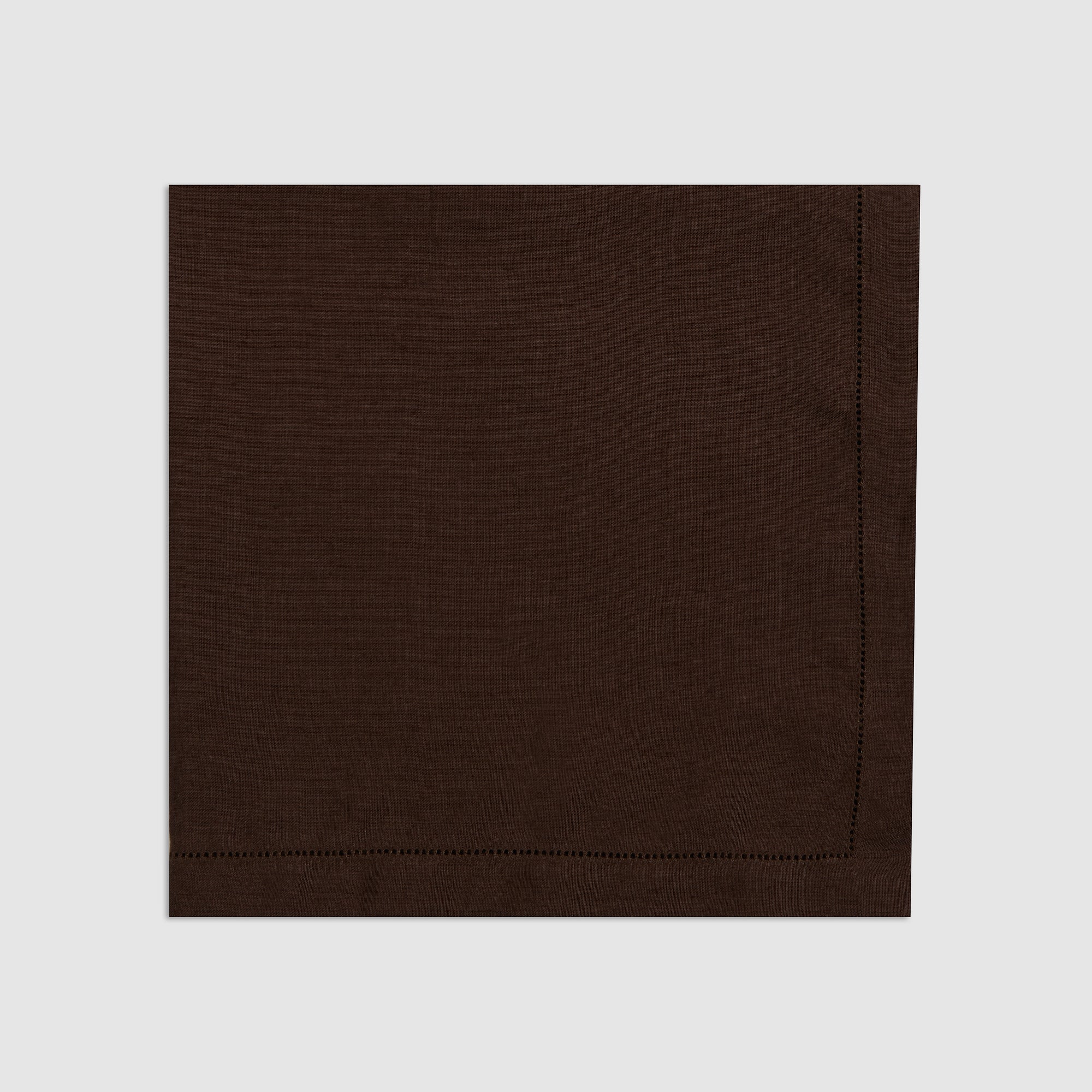 Pulled Thread Dinner Napkin, Chocolate