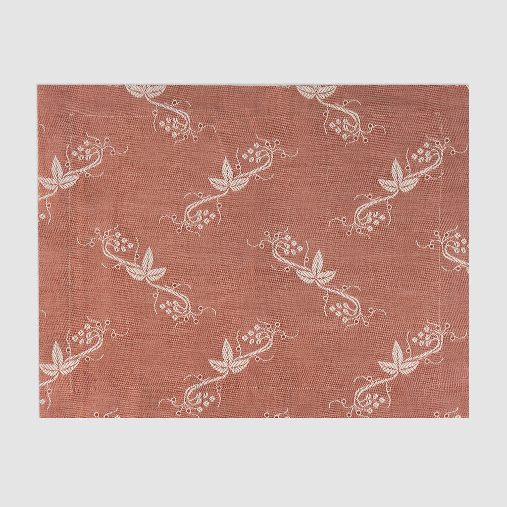 Vigne Rectangular Jacquard Placemat, Cognac