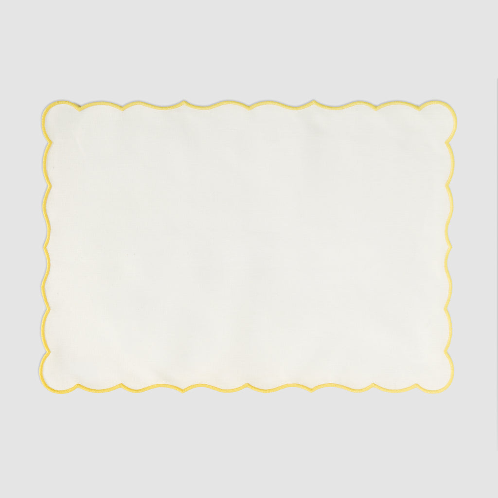 Rectangular Placemat Ivory, Yellow