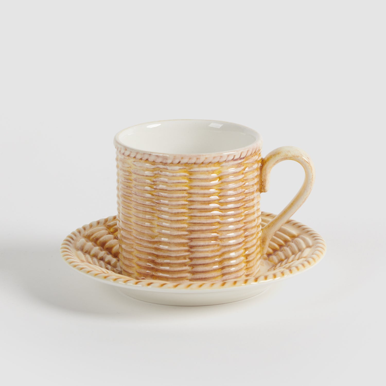 Osier Espresso Cup & Saucer, Natural