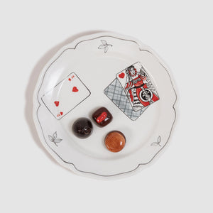 Queen of Hearts Trompe L'œil Plate with Chocolates