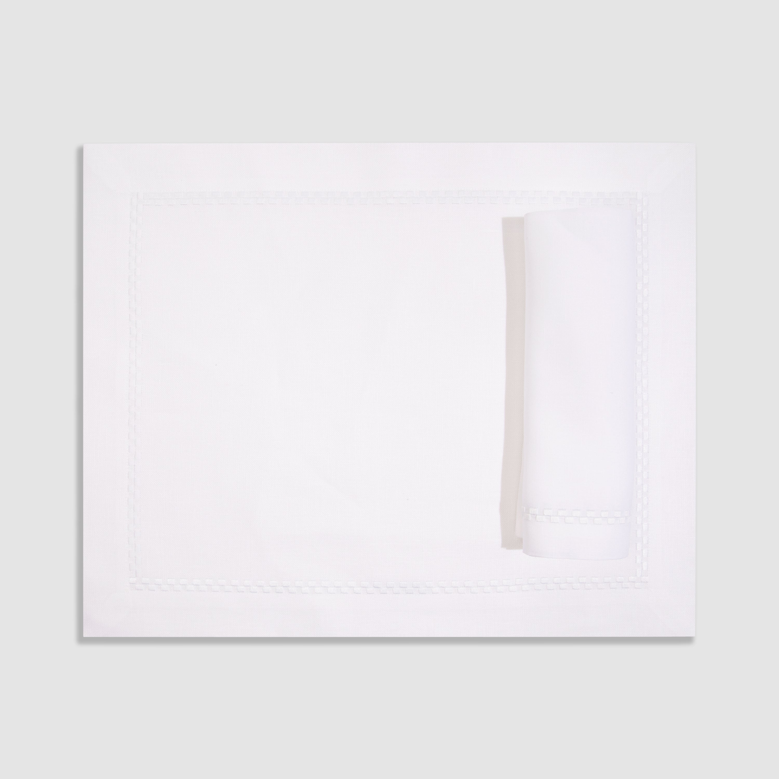 Ricamo Placemat and Napkin Set, White