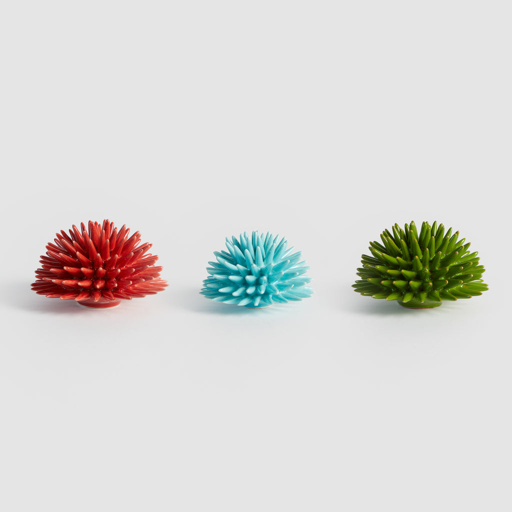 Extra Small Sea Urchin Set of Two, Turquoise