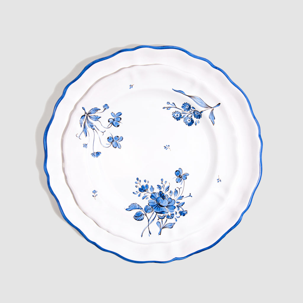 Camaïeu Salad Plate, Azur with L'Horizon Dinner Plate