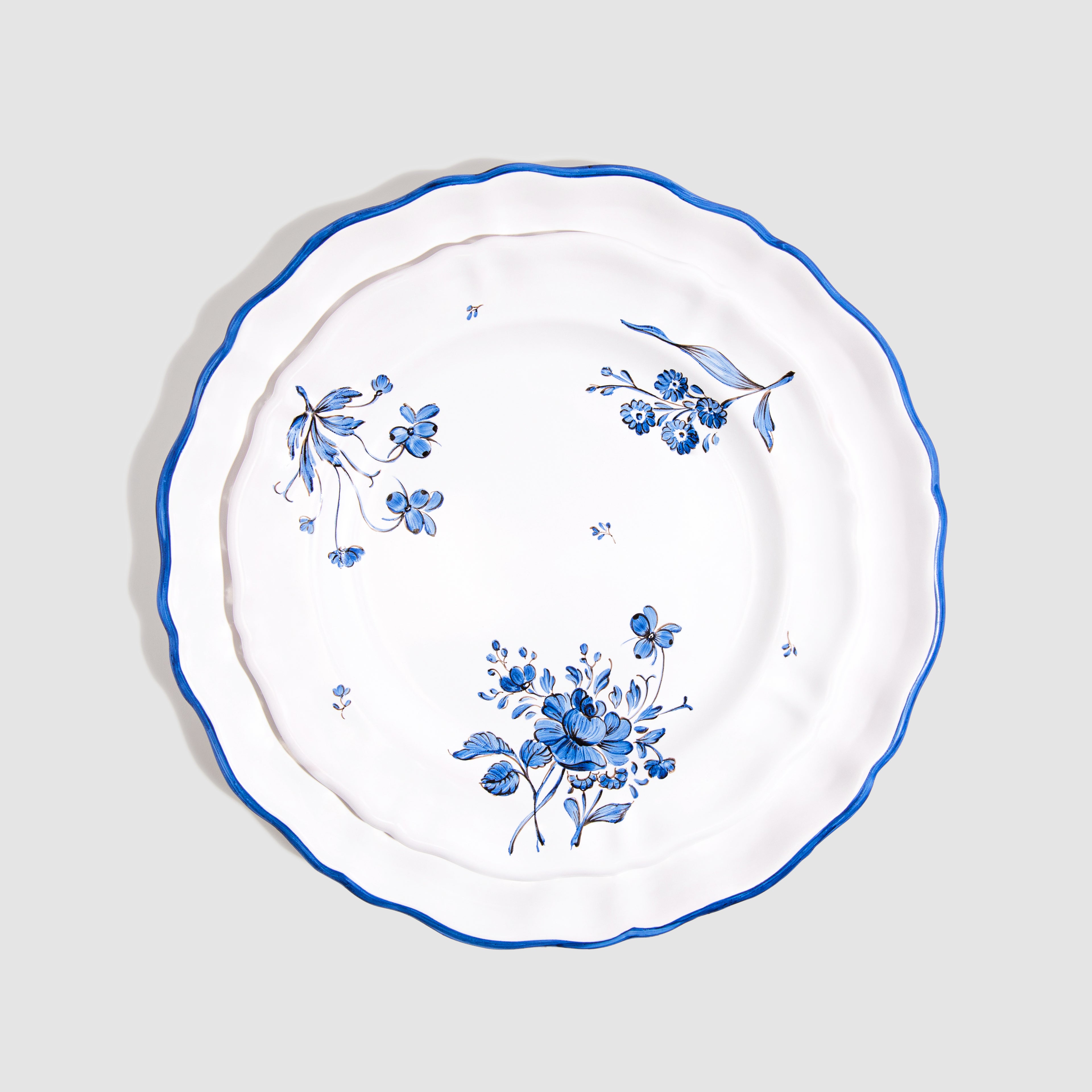 Camaïeu Salad Plate, Azur with L'Horizon Dinner Plate