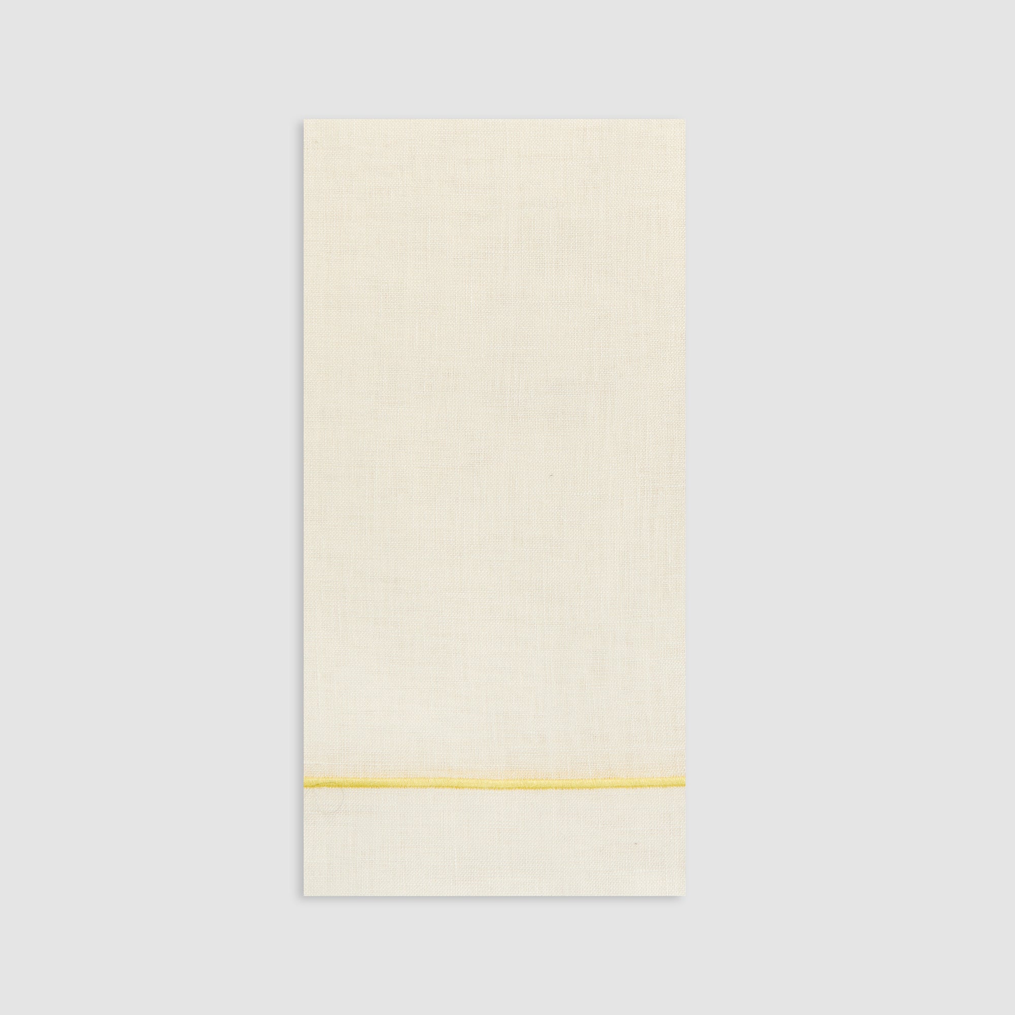 Large Cord Embroidered Table Napkin Ivory, Yellow