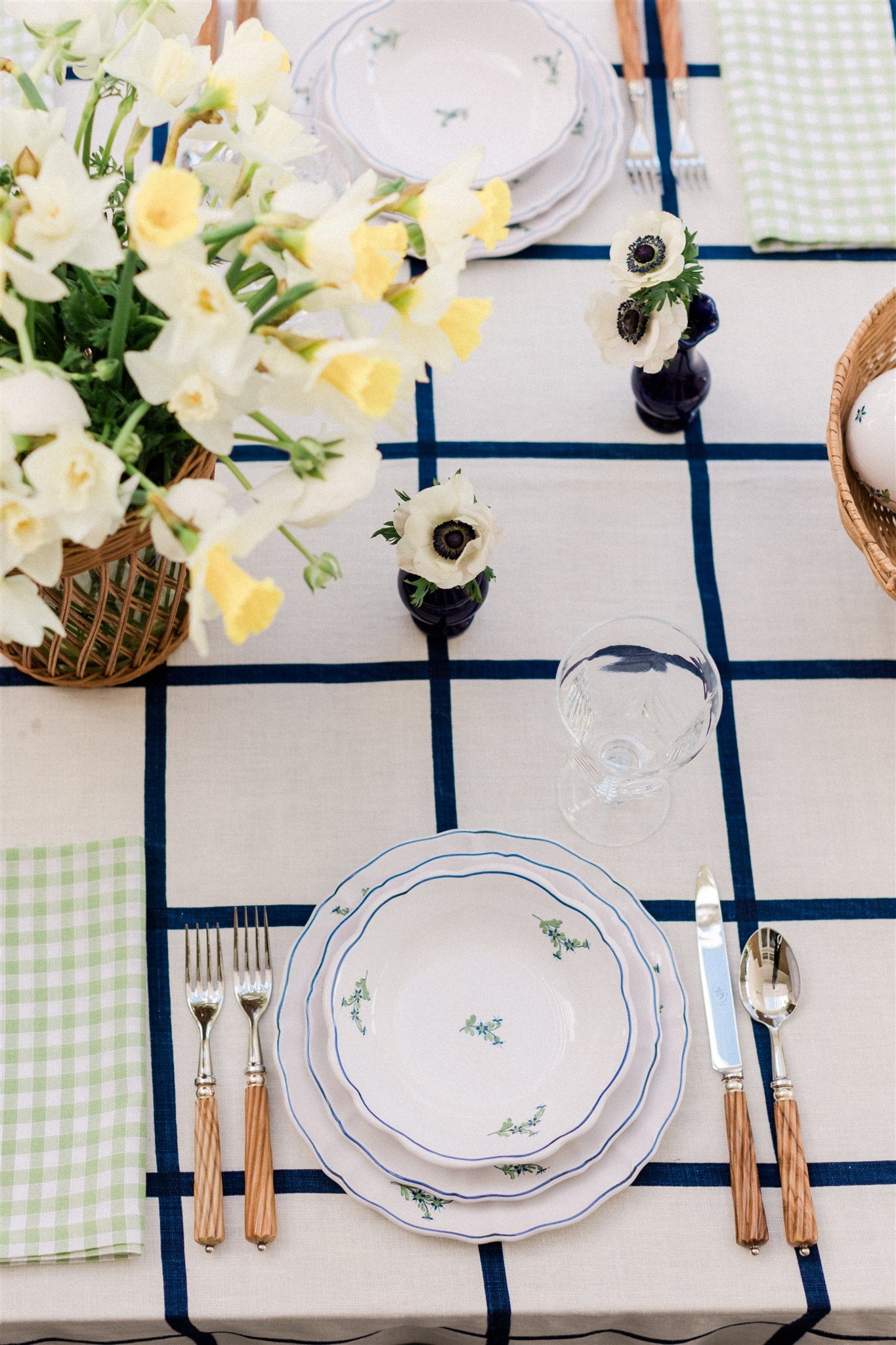 Table Setting with Romilly 5pc Stainless Cutlery Set with Carved Olivewood